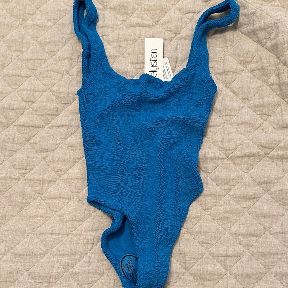 Elysiian one size blue balboa one piece Swimsuit